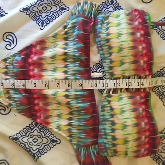 Tie dye  bikini with string sides and bead accent - Picture 12 of 12